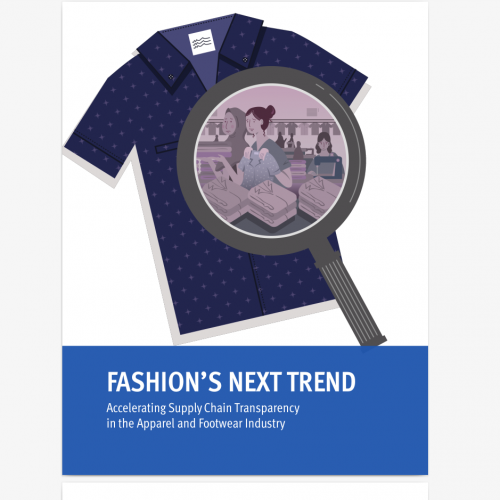 Image of report cover page Clean Clothes campaign Transparence Pledge fashion's New trend report Dec. 2019