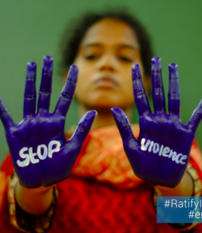 Photo India promoting a stop to vioence agains women and girls 2020 GBV